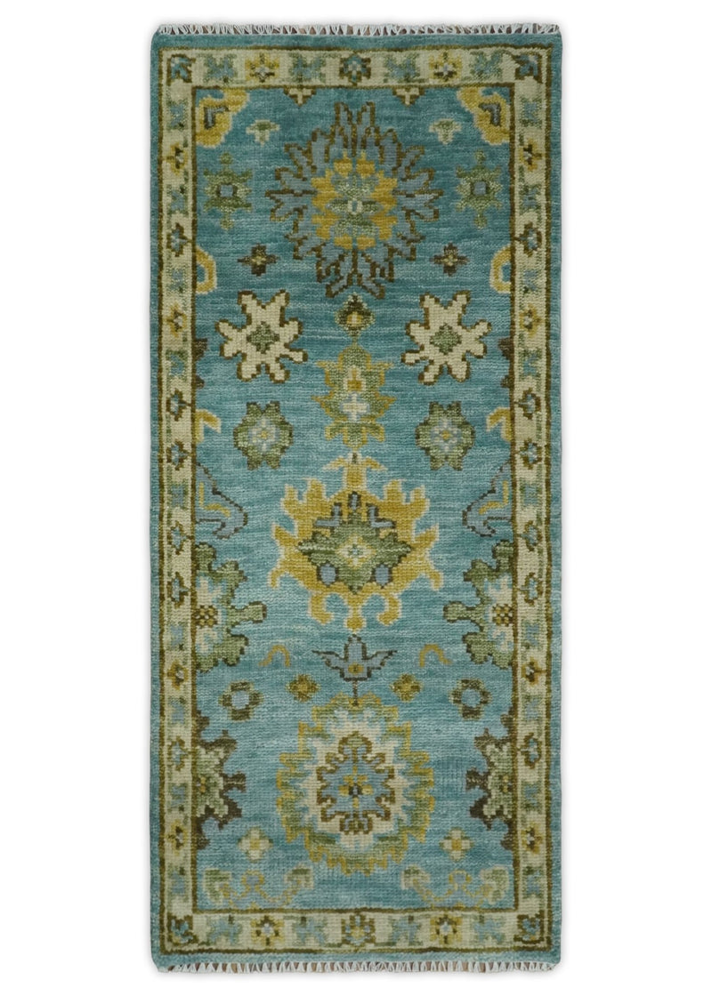 Antique Moss Green and Blue 5x8, 6x9, 8x10, 9x12, 10x14, 12x15 Wool Hand Knotted Traditional Vintage Wool Area Rug | TRDCP815 - The Rug Decor