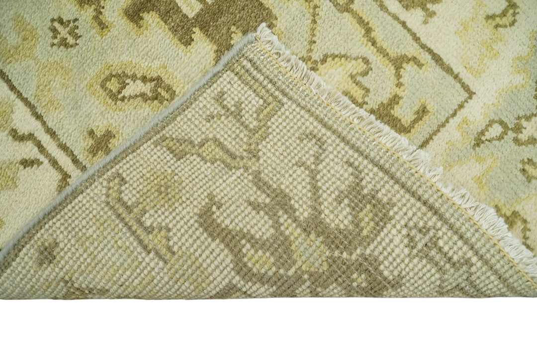Antique Oushak 2x3 Beige and Brown Hand Knotted Entryway Wool Area Rug | TRD1925223 - The Rug Decor