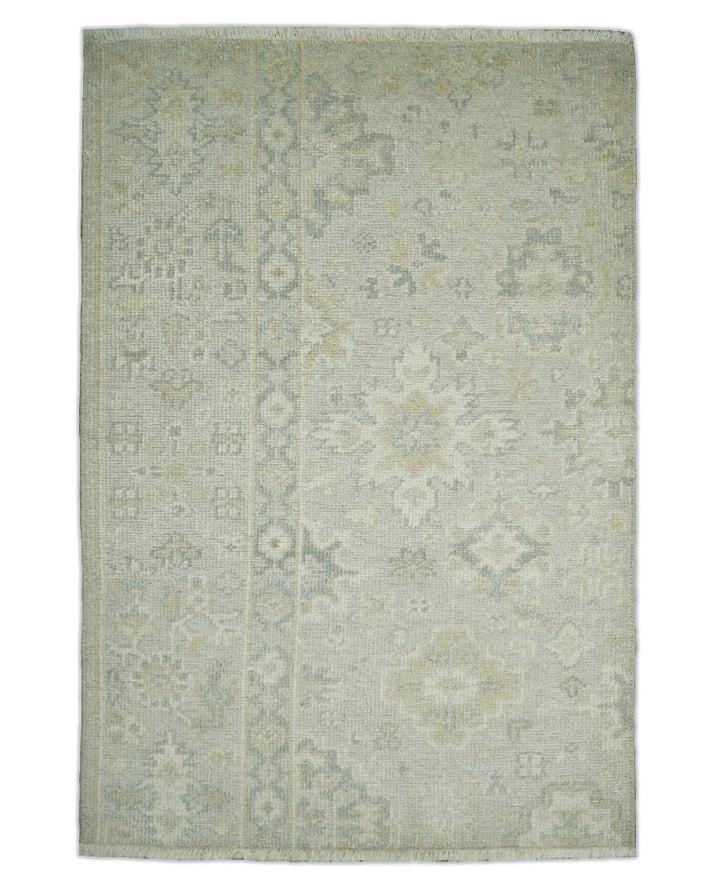 Antique Persian 2x3 Beige and Gray Hand Knotted Entryway Wool Area Rug | TRD3304823 - The Rug Decor