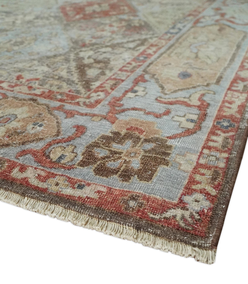 Antique Persian Tribal Garden Rug 6x9, 8x10 and 9x12 Hand Knotted Distressed Area Rug | TRD2756 - The Rug Decor