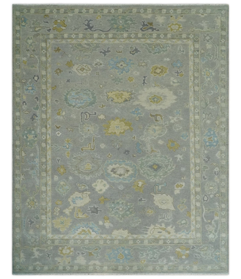 Antique Silver 8x10, 9x12, 10x14 and 12x15 Hand Knotted Traditional Persian Oushak Wool Rug | NT15 - The Rug Decor