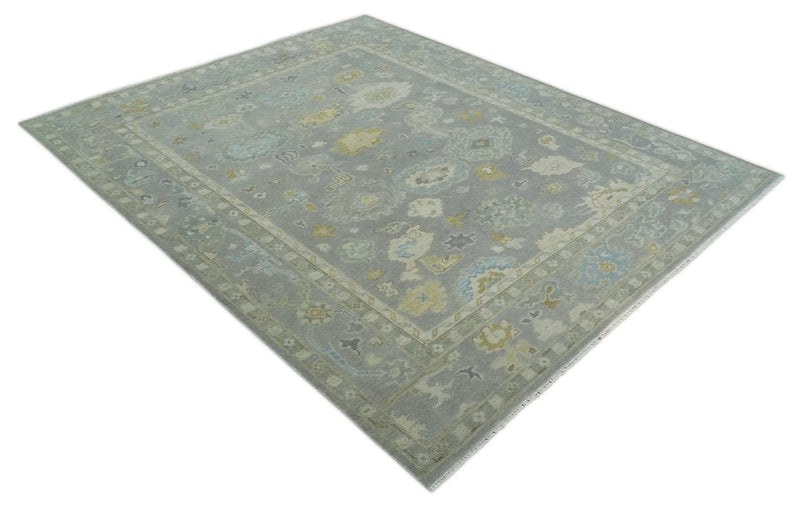 Antique Silver 8x10, 9x12, 10x14 and 12x15 Hand Knotted Traditional Persian Oushak Wool Rug | NT15 - The Rug Decor