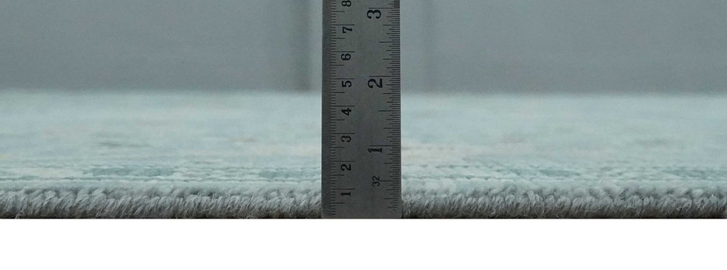 Antique Silver 8x10 Multi Size Hand Knotted Turkish Style Oushak Traditional Area Rug, Living Room Rug | NT26 - The Rug Decor