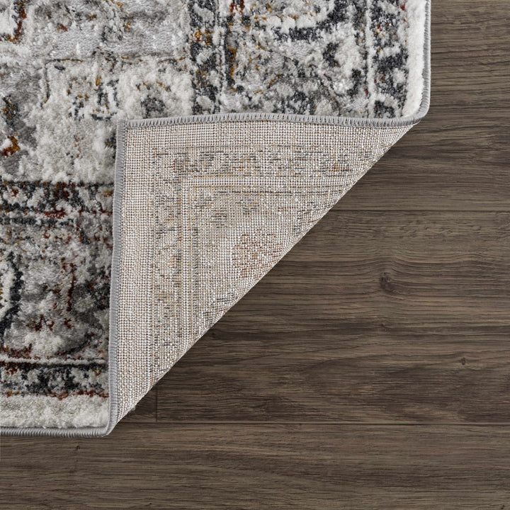 Antique Style Gray, Charcoal, Gold and Brown Traditional Heriz Design Area Rug - The Rug Decor