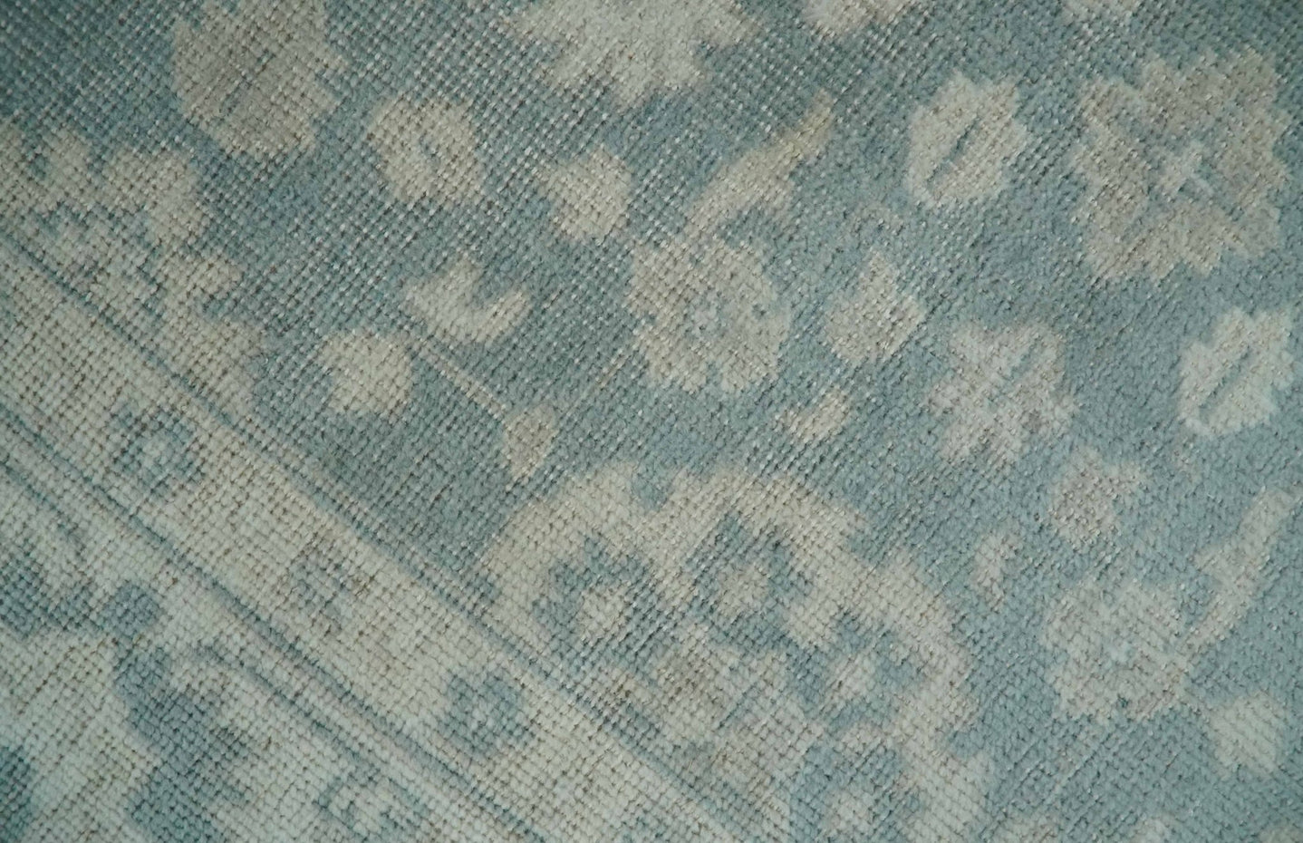 Antique Style Ivory and Gray Hand Knotted Traditional Oushak 2x4 wool Bedside Rug - The Rug Decor