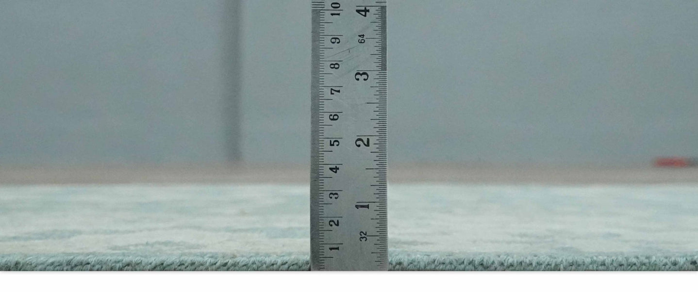 Antique Style Ivory and Gray Hand Knotted Traditional Oushak 2x4 wool Bedside Rug - The Rug Decor