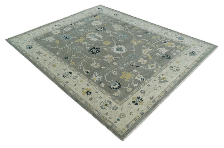 Antique Taupe Silver and Beige Oushak 6x9, 8x10, 9x12, 10x14 and 12x15 Traditional Persian Oushak Wool Rug | NT7 - The Rug Decor