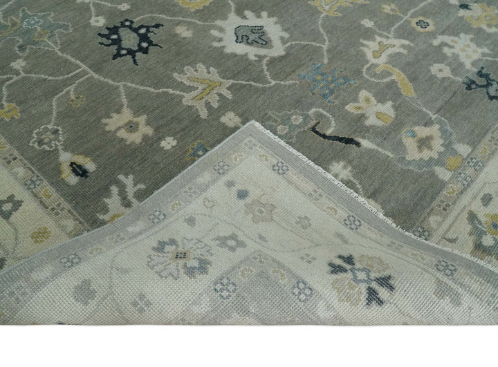 Antique Taupe Silver and Beige Oushak 6x9, 8x10, 9x12, 10x14 and 12x15 Traditional Persian Oushak Wool Rug | NT7 - The Rug Decor