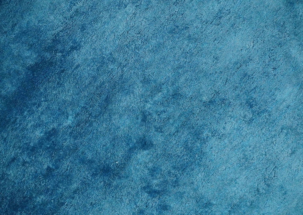 Art Silk 4x4 Round Modern Blue blended Art Silk Rug entryway, bedside rug - The Rug Decor