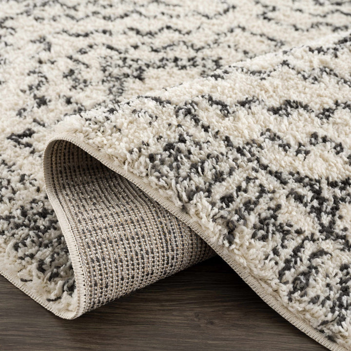 Beige and Charcoal Geometrical Design Moroccan Style Area Rug - The Rug Decor