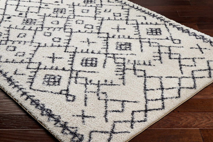 Beige and Charcoal Woven Stripes Pattern easy washable tribal design Rug - The Rug Decor