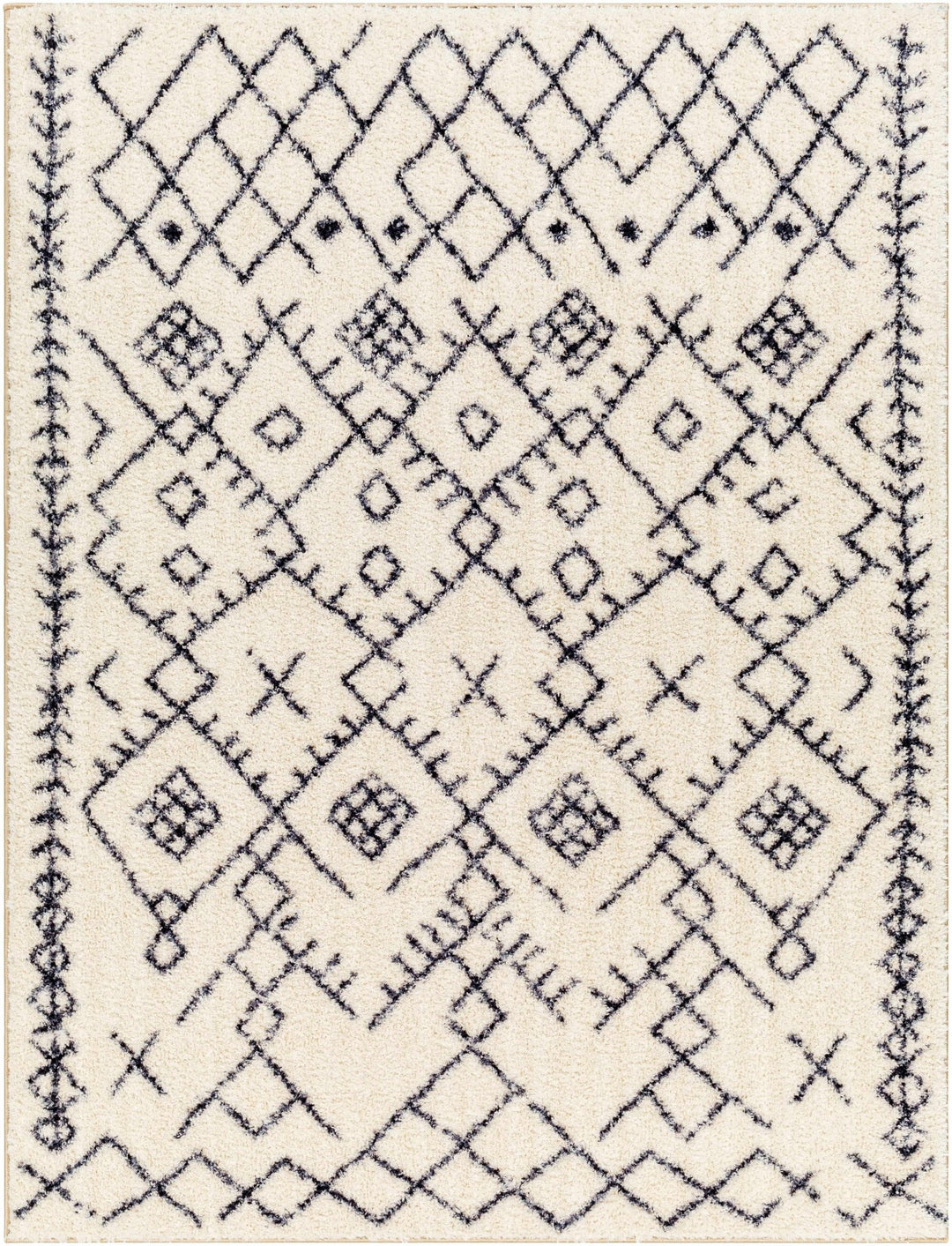Beige and Charcoal Woven Stripes Pattern easy washable tribal design Rug - The Rug Decor