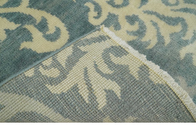 Beige and Gray 2x3 Hand Knotted Traditional Persian Oushak Wool Rug | N5923 - The Rug Decor