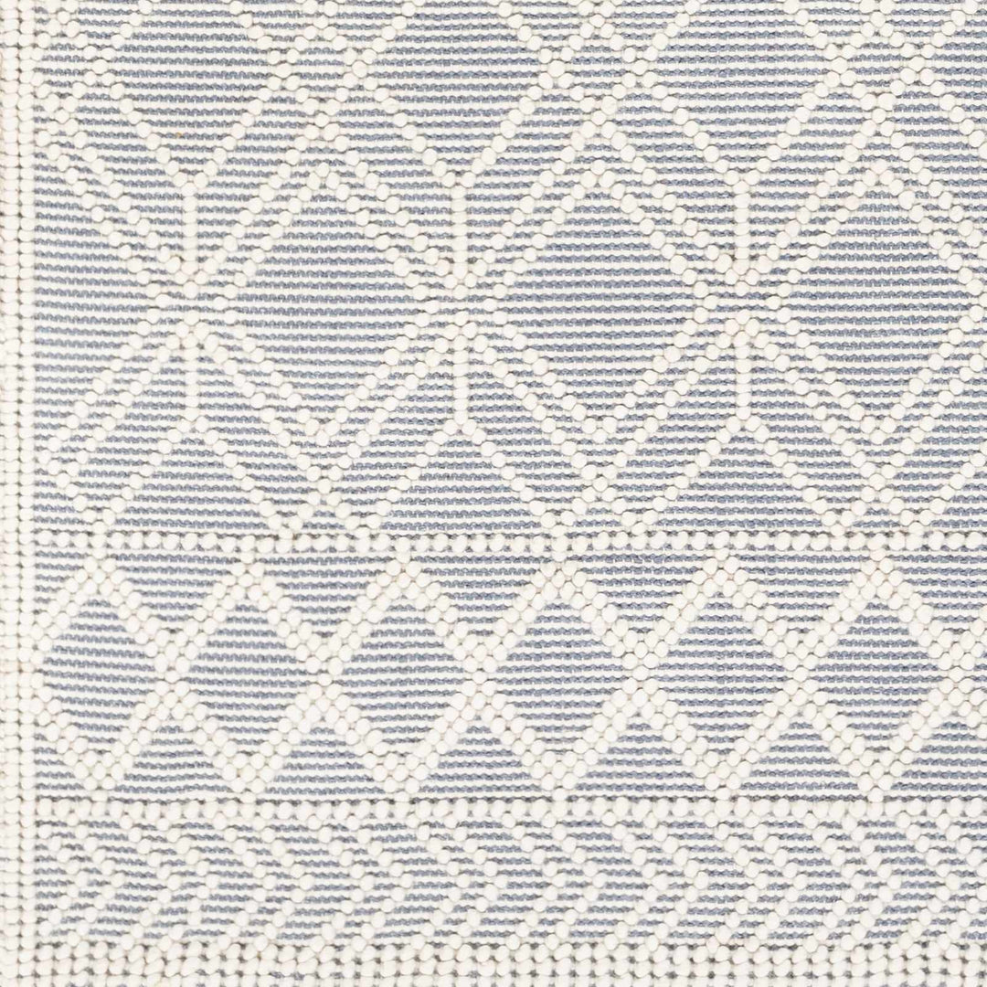 Beige and Gray Hand Woven Tasseled Texture Wool and Cotton Blended Rug - The Rug Decor