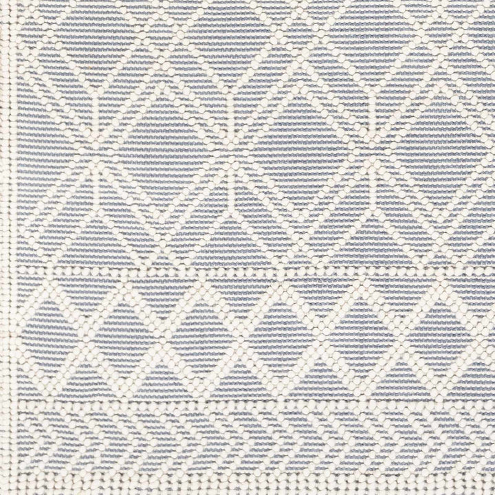 Beige and Gray Hand Woven Tasseled Texture Wool and Cotton Blended Rug - The Rug Decor