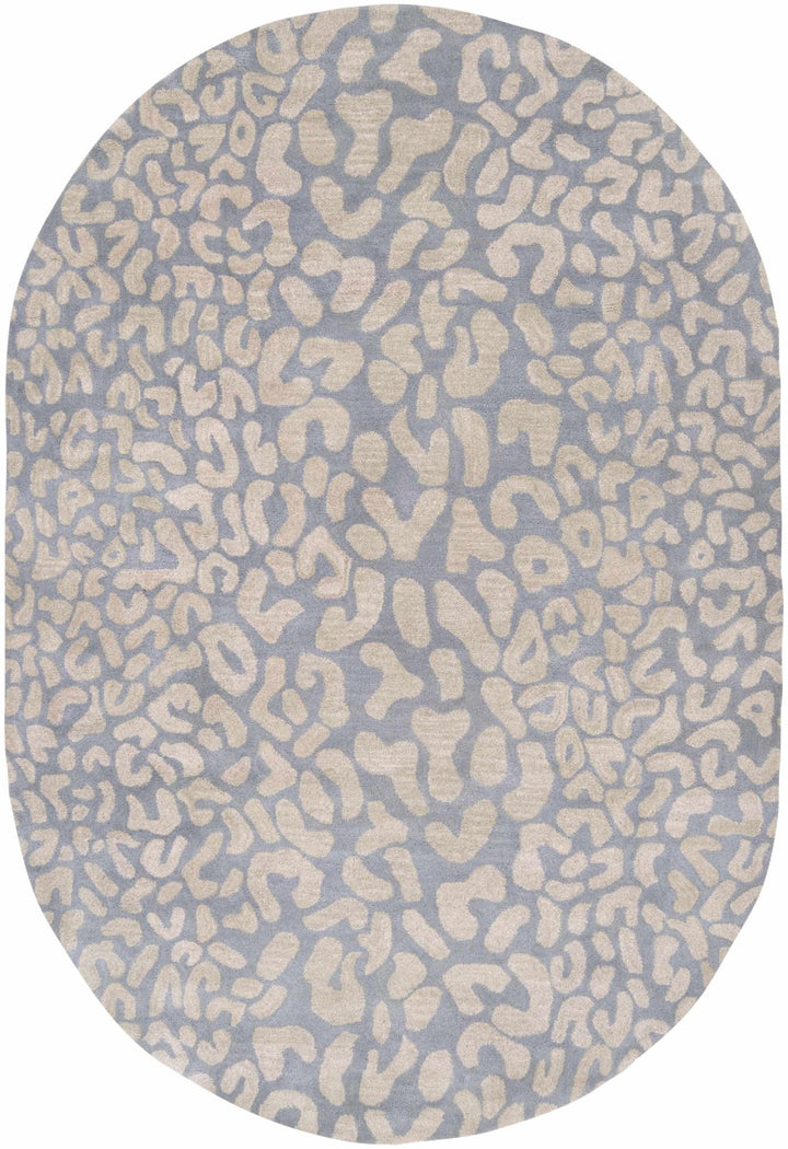Beige and Gray Modern Leopard Pattern Hand Tufted Wool Area Rug - The Rug Decor