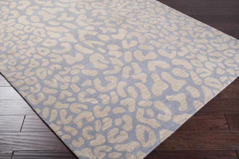 Beige and Gray Modern Leopard Pattern Hand Tufted Wool Area Rug - The Rug Decor