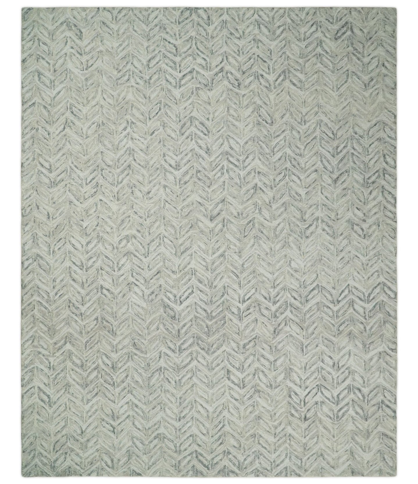 Beige and Silver 6x9, 8x10, 9x12 Hand Tufted Modern Scandinavian Wool Loop Rug | ALCH1M - The Rug Decor
