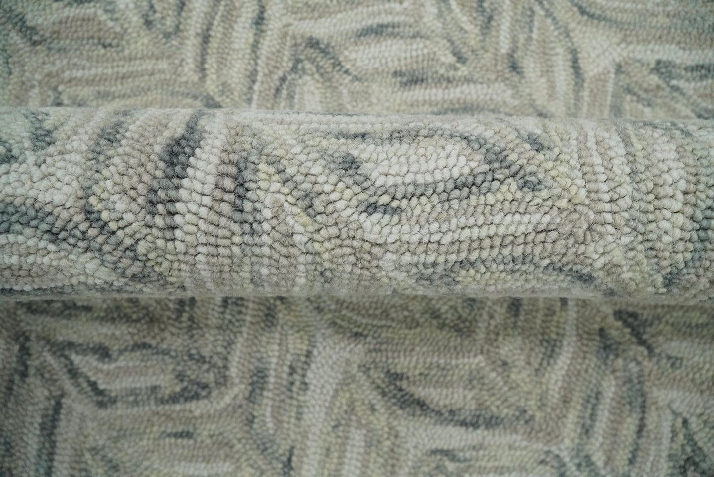 Beige and Silver 6x9, 8x10, 9x12 Hand Tufted Modern Scandinavian Wool Loop Rug | ALCH1M - The Rug Decor