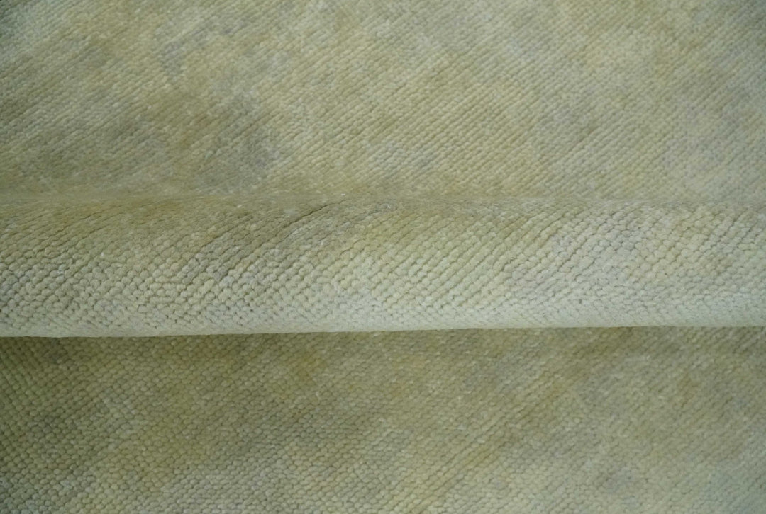 Beige and Silver Traditional Hand Knotted 8x10 Wool Oushak Area Rug - The Rug Decor