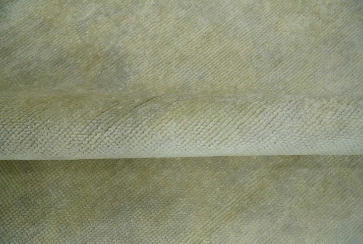 Beige and Silver Traditional Hand Knotted 8x10 Wool Oushak Area Rug - The Rug Decor