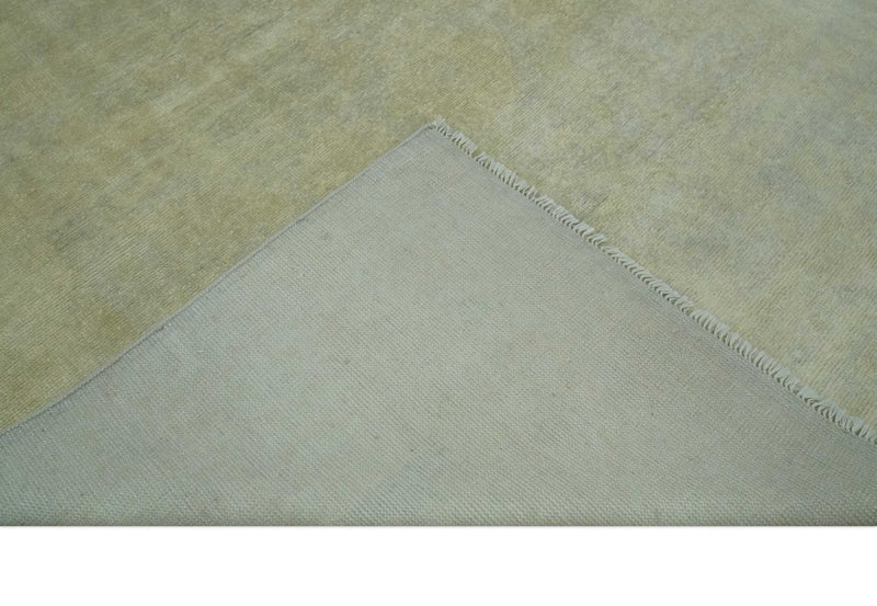 Beige and Silver Traditional Hand Knotted 8x10 Wool Oushak Area Rug - The Rug Decor