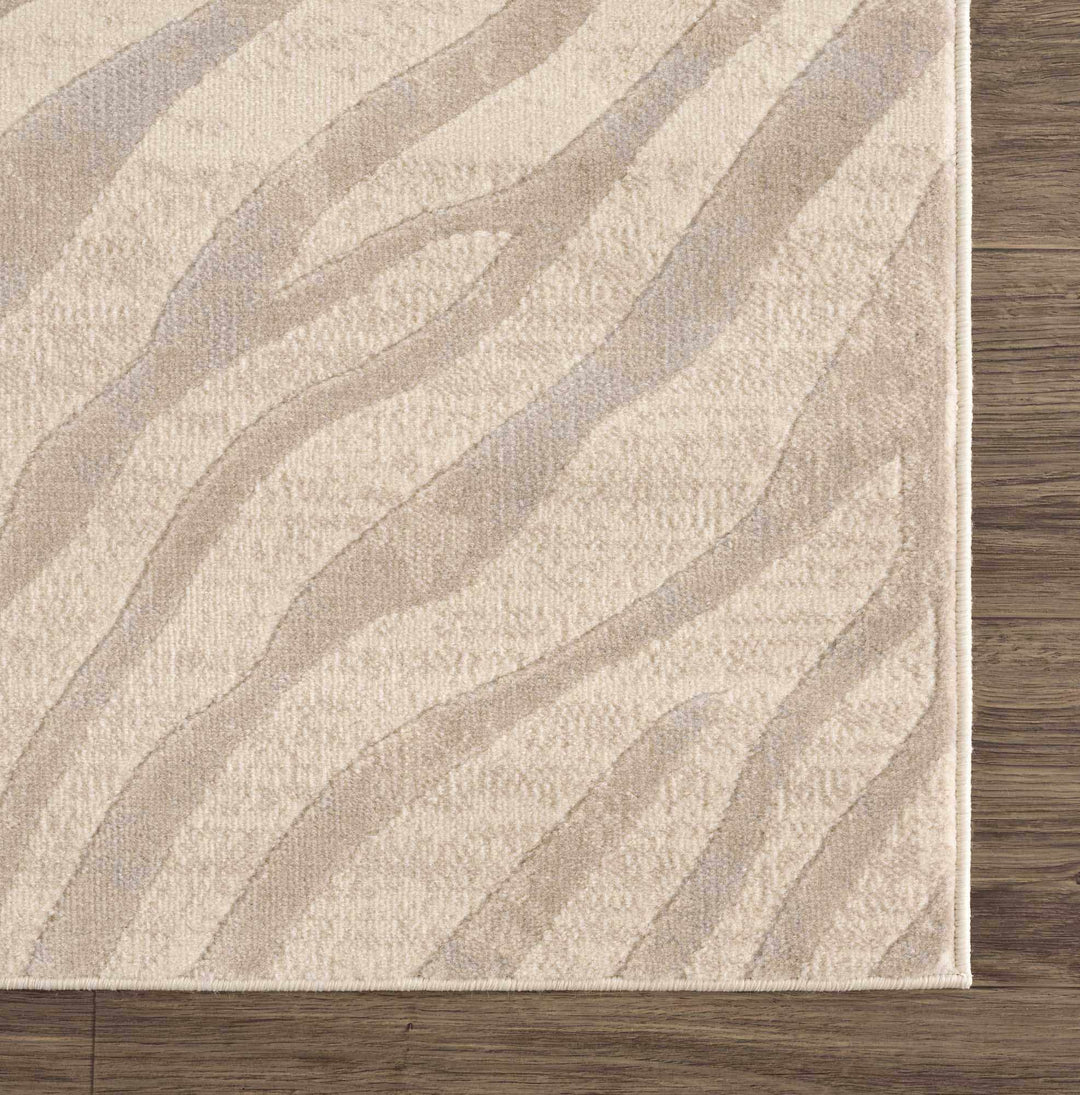 Beige and Tan Modern Zebra Skin Print Area Rug - The Rug Decor