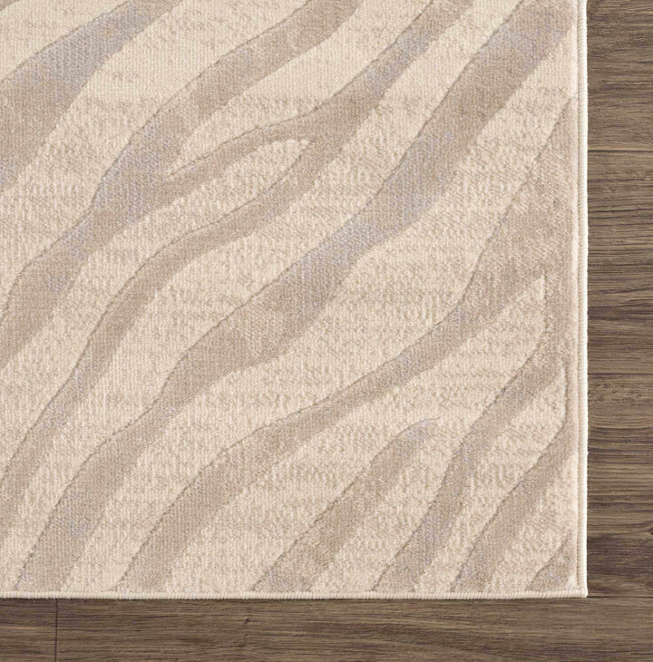 Beige and Tan Modern Zebra Skin Print Area Rug - The Rug Decor
