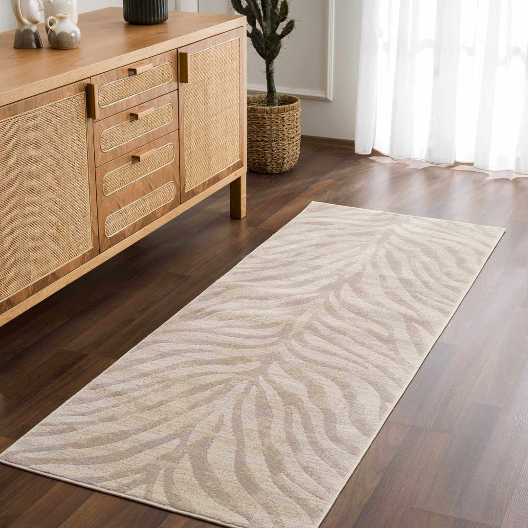 Beige and Tan Modern Zebra Skin Print Area Rug - The Rug Decor