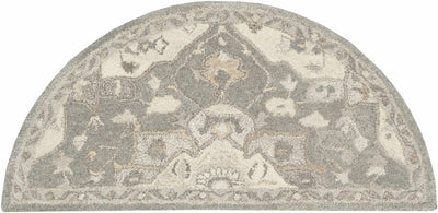 Beige and Taupe Hand Tufted Floral Medallion Design Wool Area Rug - The Rug Decor