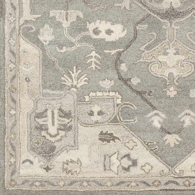 Beige and Taupe Hand Tufted Floral Medallion Design Wool Area Rug - The Rug Decor