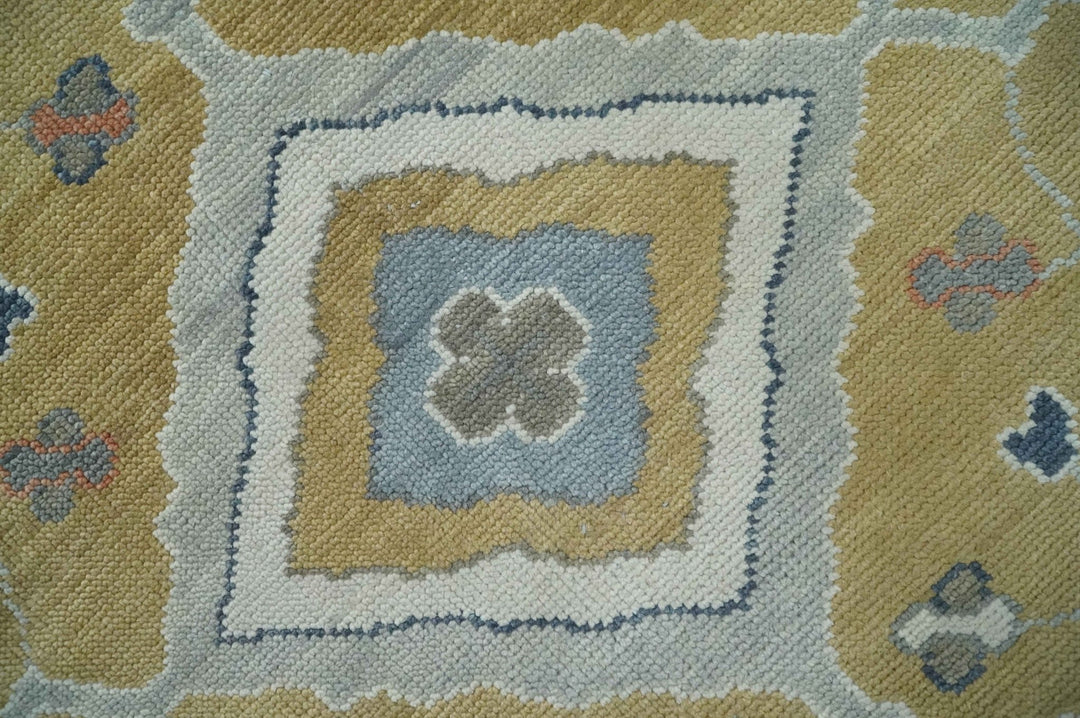 Beige, Blue and Ivory Hand Knotted Traditional Wool Area Rug - The Rug Decor