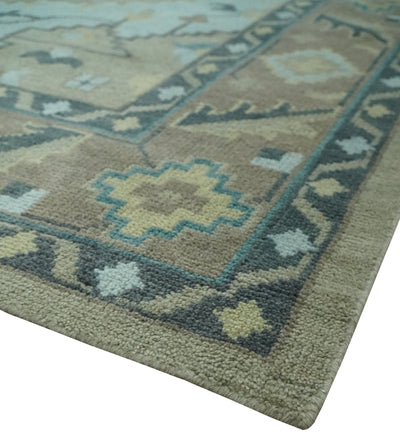 Beige, Brown and Silver Hand Knotted Traditional Multi size wool Area Rug - The Rug Decor