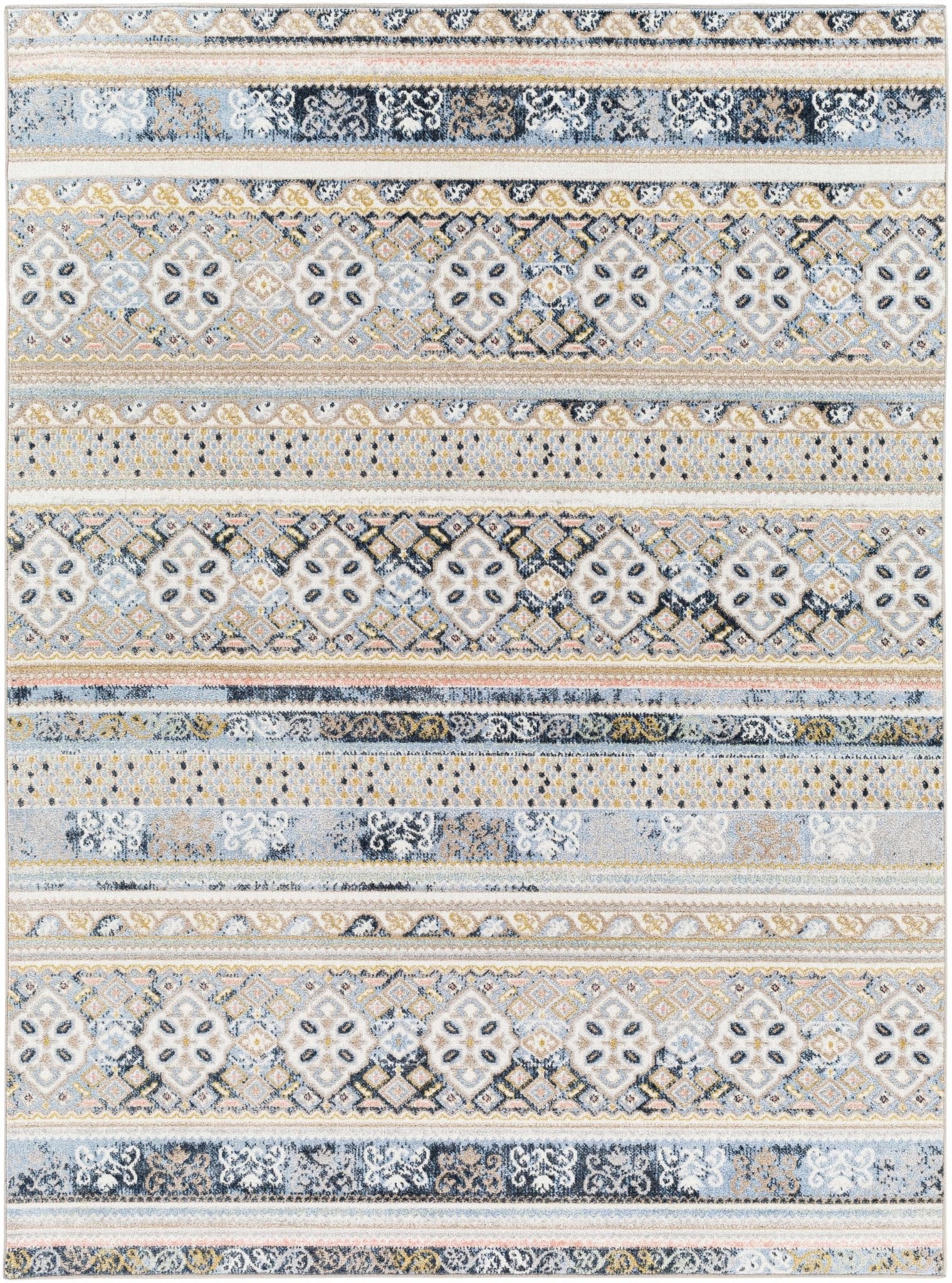 Multicolor Machine Woven Modern Contemporary Tribal Trellis Design ...
