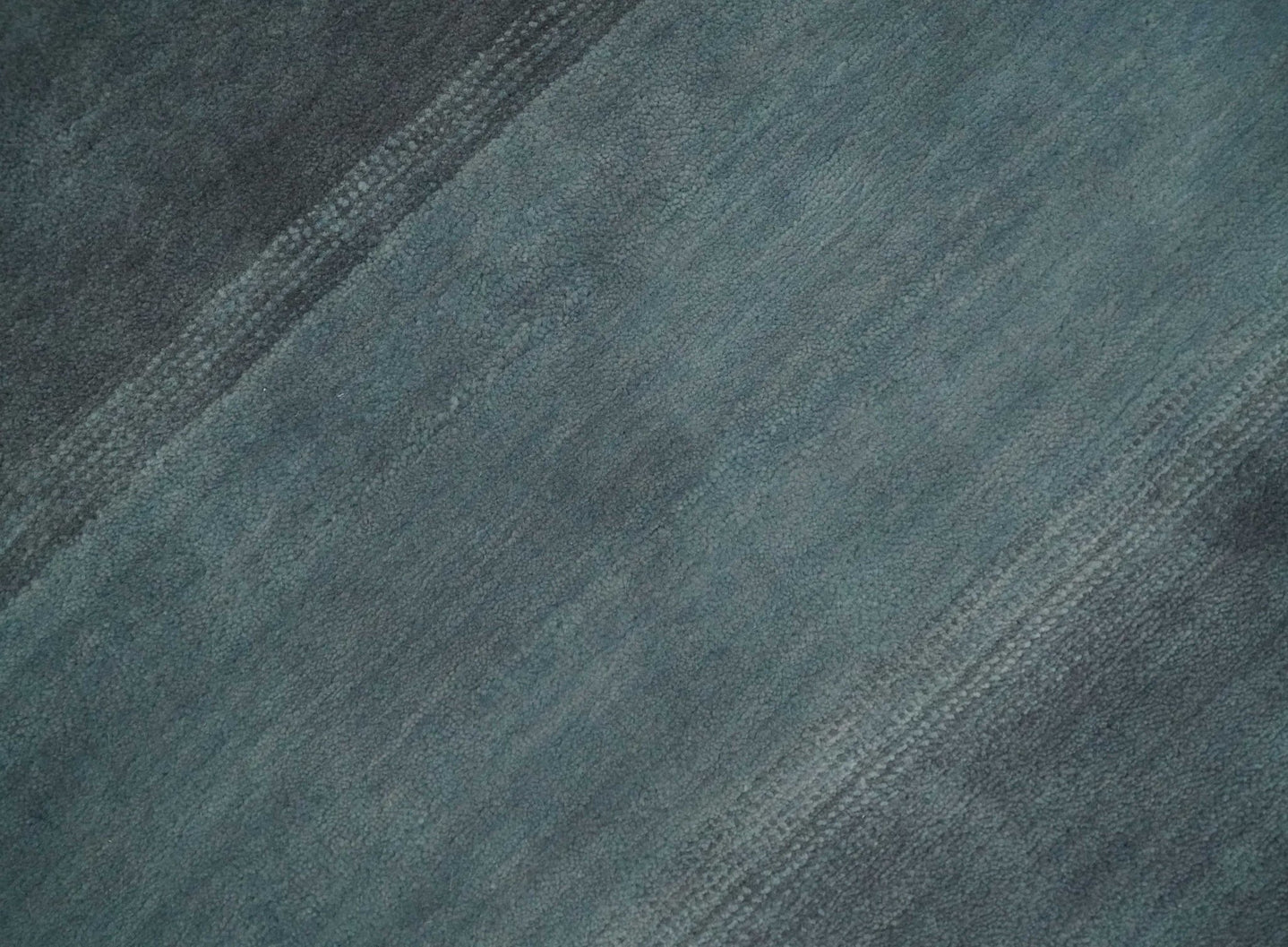 Black, Charcoal and Gray Striped Wool Hand Woven Southwestern Lori Gabbeh Rug| KNT24 - The Rug Decor