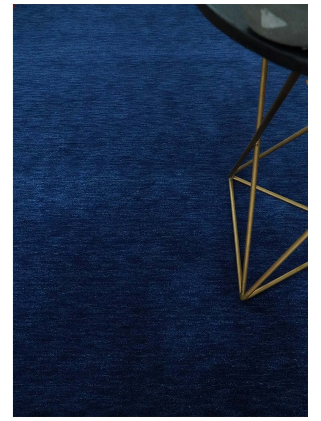 Blue and Rust with multicolor Striped Wool Hand Woven Southwestern Lori Gabbeh Rug| KNT19 - The Rug Decor