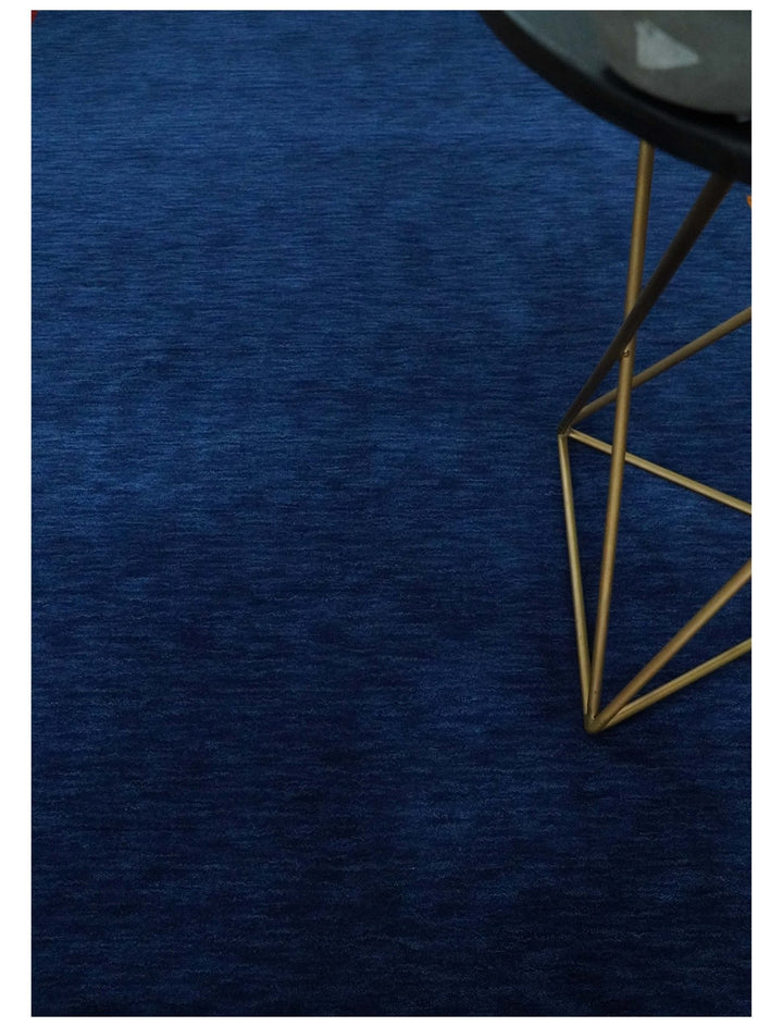 Blue and Rust with multicolor Striped Wool Hand Woven Southwestern Lori Gabbeh Rug| KNT19 - The Rug Decor