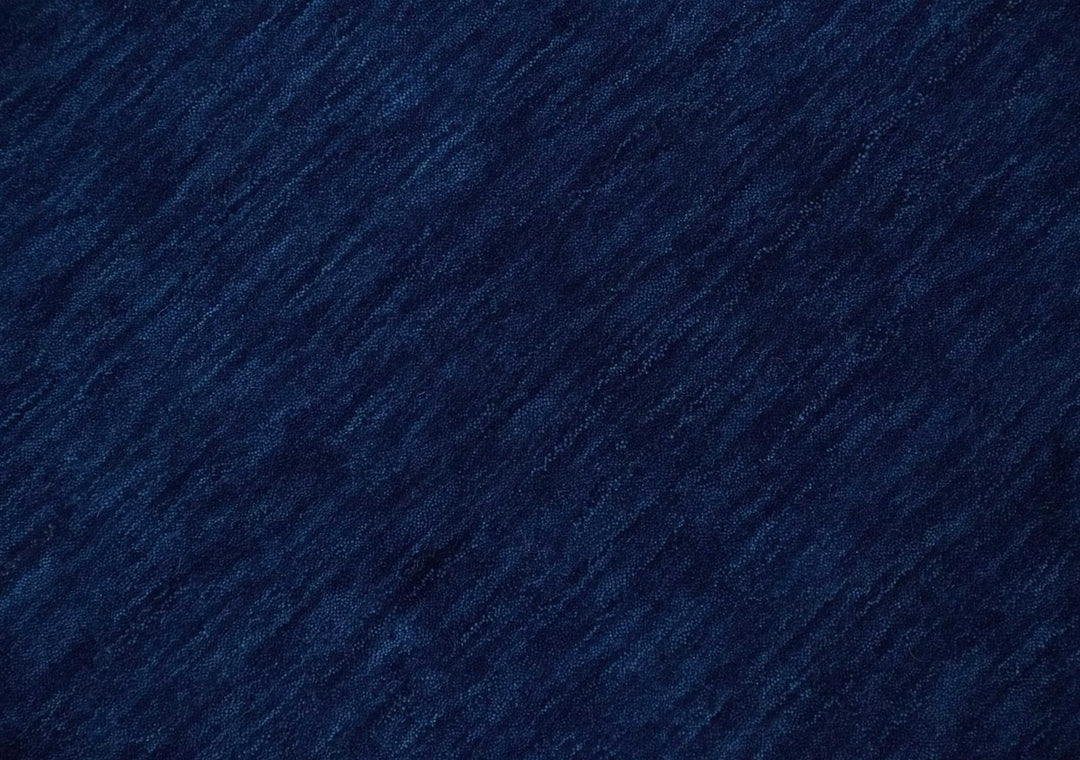 Blue and Rust with multicolor Striped Wool Hand Woven Southwestern Lori Gabbeh Rug| KNT19 - The Rug Decor