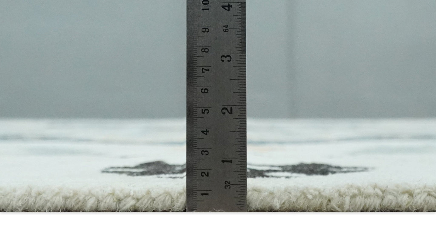 Boho Chick 3x5, 5x8, 6x9 and 8x10 Hand Tufted Blue, Camel and Ivory Medallion Wool Area Rug - The Rug Decor