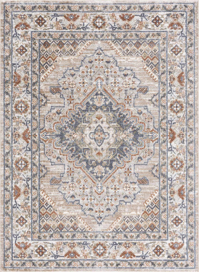 Charcoal, Camel, Silver and Brown Traditional Heriz Area Rug - The Rug Decor