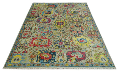 Colorful Persian Oushak Rug 8x10, 9x12, 10x14 and 12x15 Wool Traditional Hand knotted Area Rug | TRDCP1098 - The Rug Decor