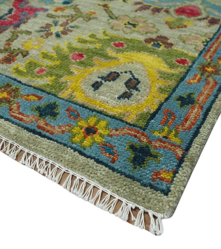 Colorful Persian Oushak Rug 8x10, 9x12, 10x14 and 12x15 Wool Traditional Hand knotted Area Rug | TRDCP1098 - The Rug Decor