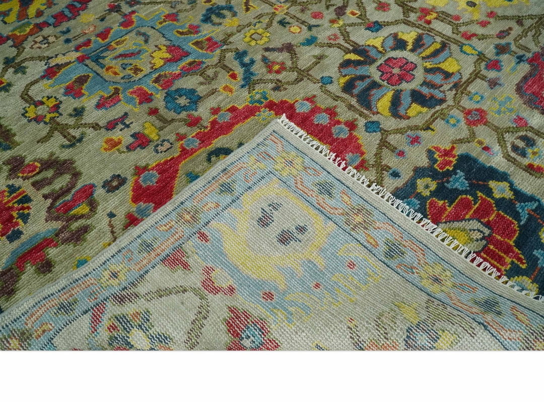 Colorful Persian Oushak Rug 8x10, 9x12, 10x14 and 12x15 Wool Traditional Hand knotted Area Rug | TRDCP1098 - The Rug Decor