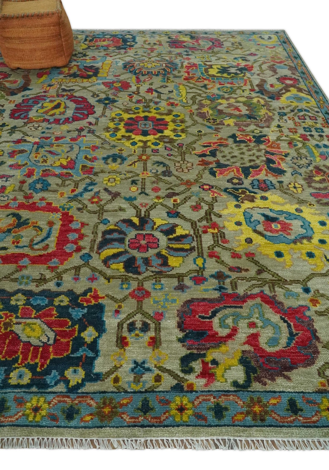Colorful Persian Oushak Rug 8x10, 9x12, 10x14 and 12x15 Wool Traditional Hand knotted Area Rug | TRDCP1098 - The Rug Decor