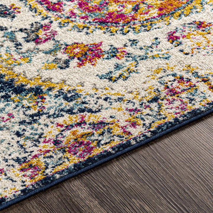 Colorful Traditional Design Beige, Purple and Blue Multi size Area Rug - The Rug Decor