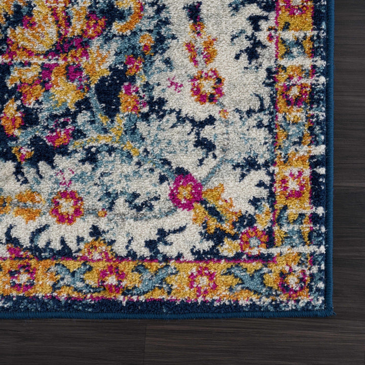 Colorful Traditional Design Beige, Purple and Blue Multi size Area Rug - The Rug Decor