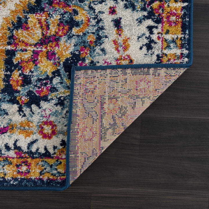 Colorful Traditional Design Beige, Purple and Blue Multi size Area Rug - The Rug Decor