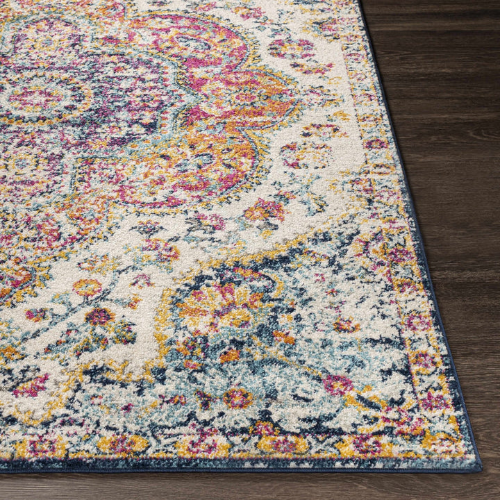 Colorful Traditional Design Beige, Purple and Blue Multi size Area Rug - The Rug Decor