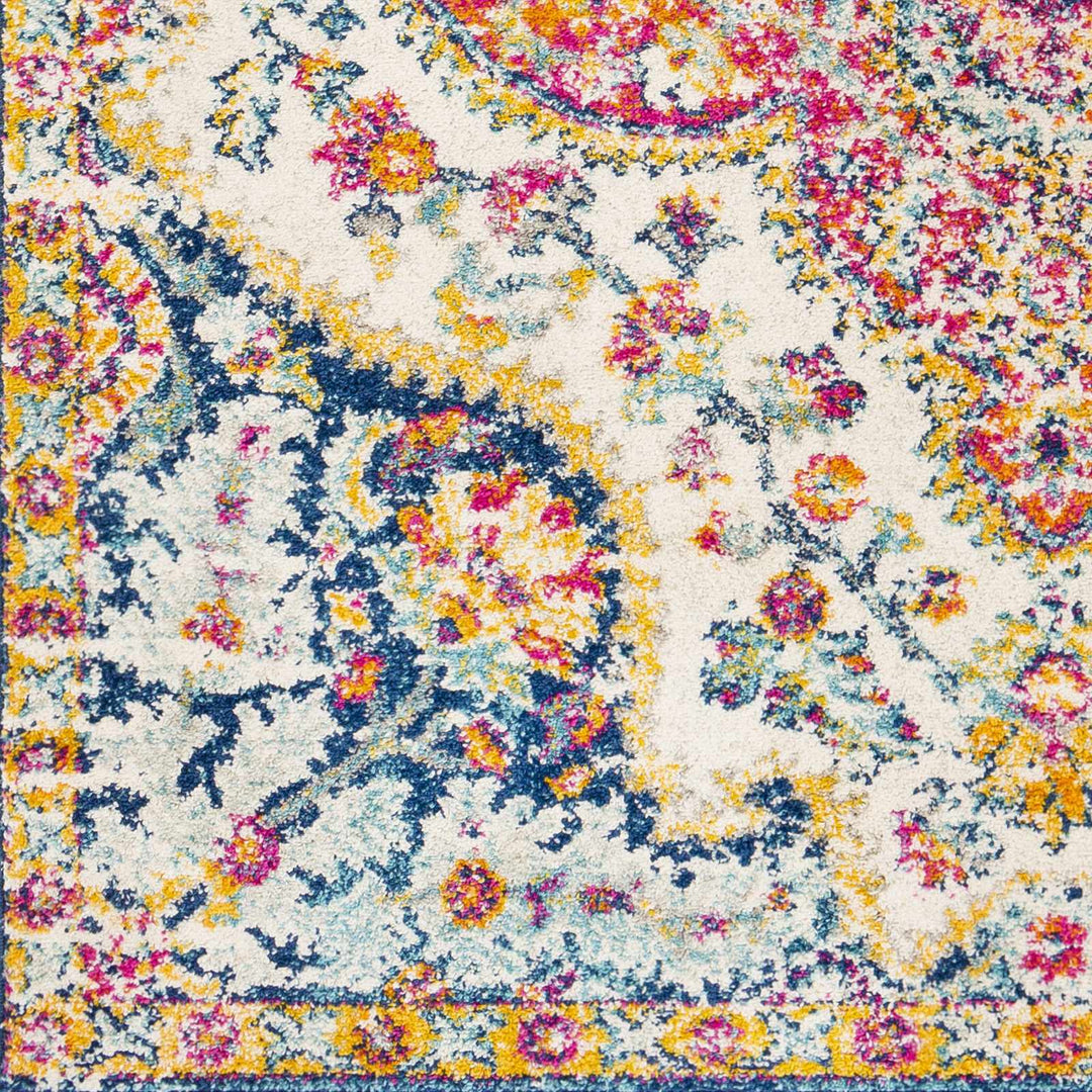 Colorful Traditional Design Beige, Purple and Blue Multi size Area Rug - The Rug Decor
