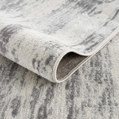 Contemporary Abstract Ivory and Gray Medium pile Multi size Area Rug - The Rug Decor